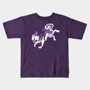 Purple Husky Running Kids T-Shirt